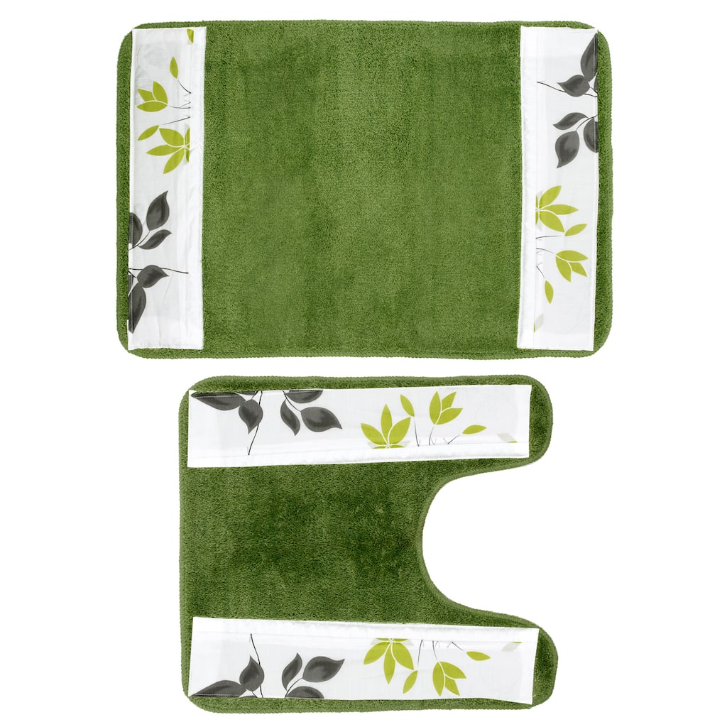 Flor Verde Bath and Contour Rug Set or Separates