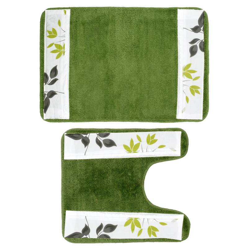 Flor Verde Bath and Contour Rug Set or Separates