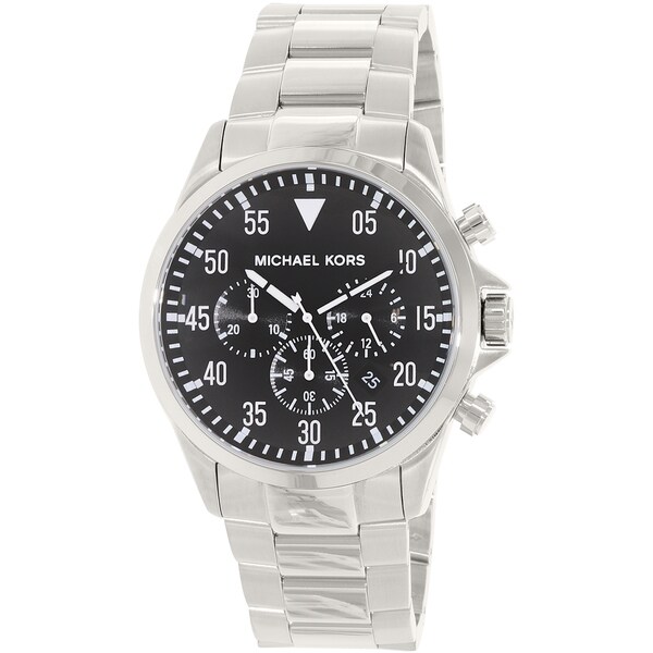 Michael Kors Men's MK8413 Gage Round Silvertone Bracelet Watch