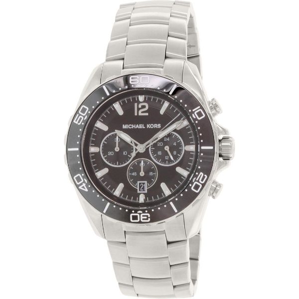 Michael Kors Mens MK8423 Winward Round Silvertone Bracelet Watch