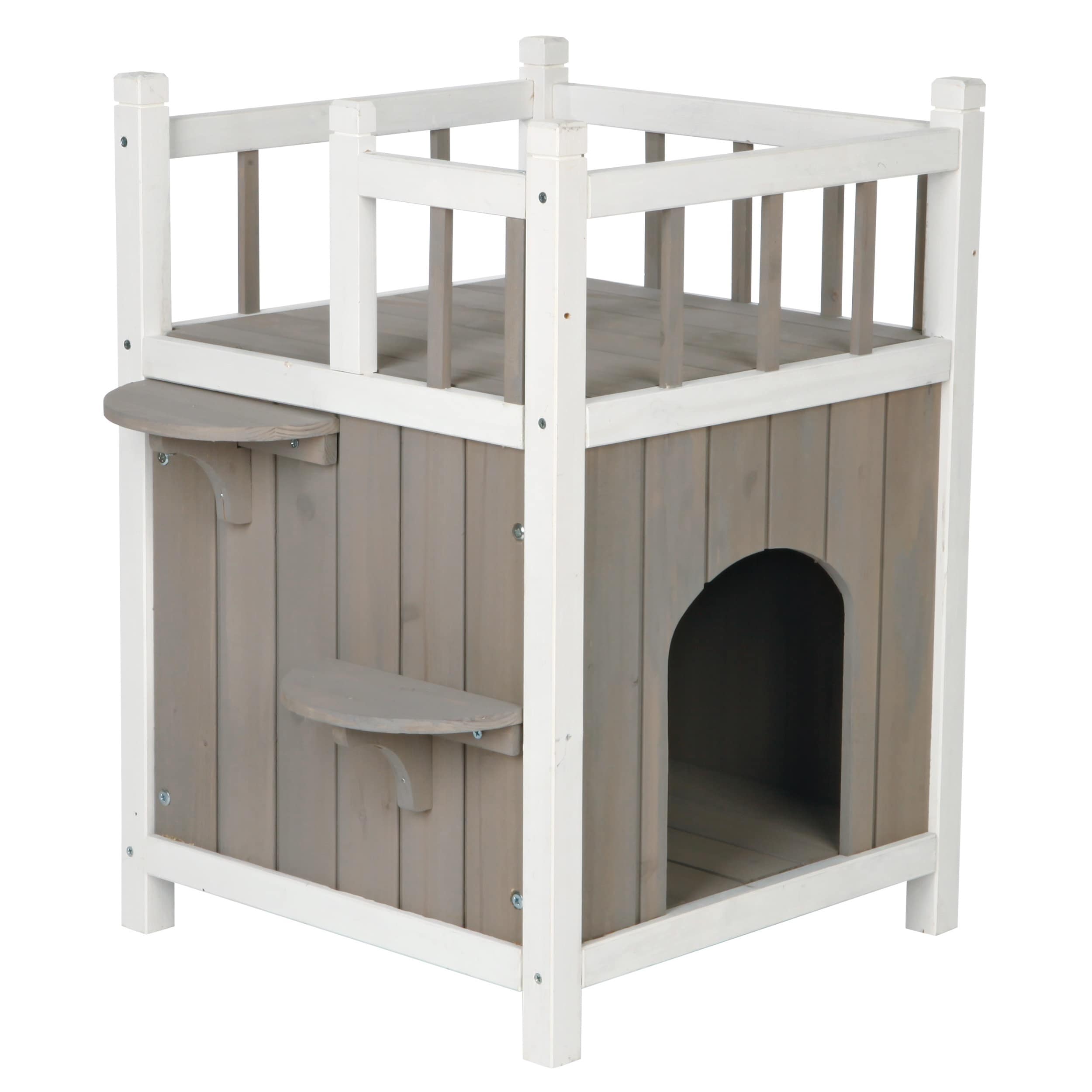 trixie outdoor wooden cat patio