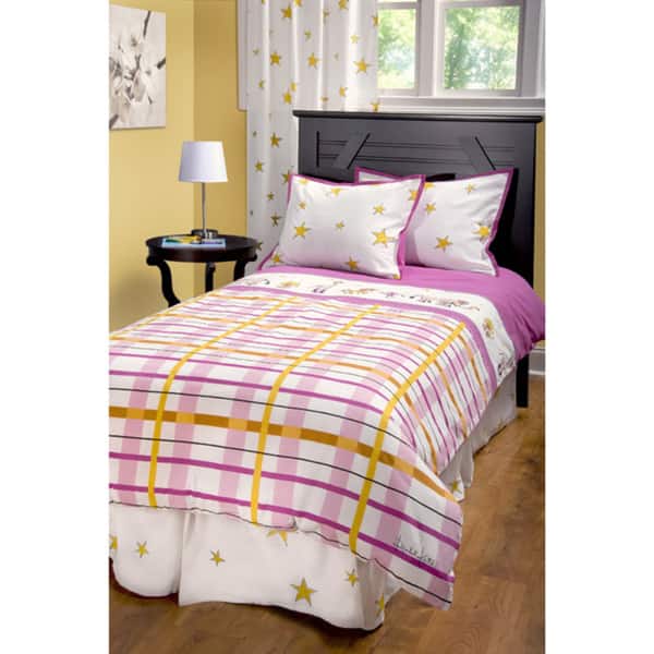 slide 1 of 1, Rizzy Home Rachel Kate Girls Punk Animal Plaid 3-piece Comforter Set