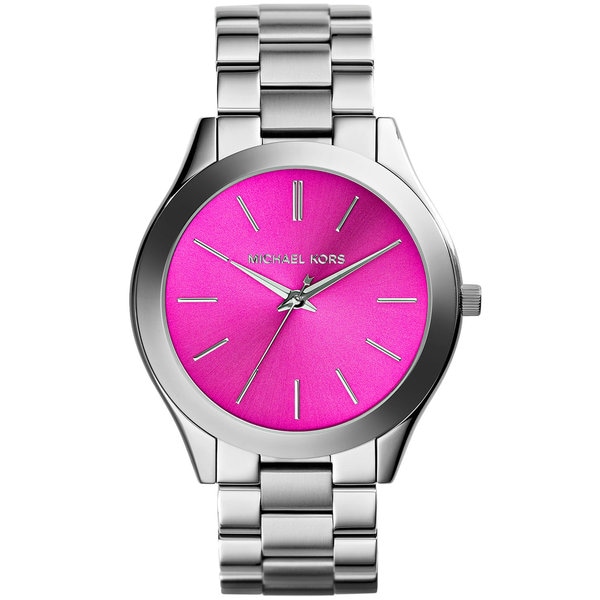 michael kors women's watch pink face