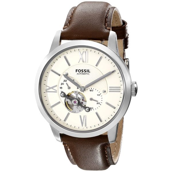 Shop Fossil Men's ME3064 Townsman Automatic Leather Brown Watch - Free ...