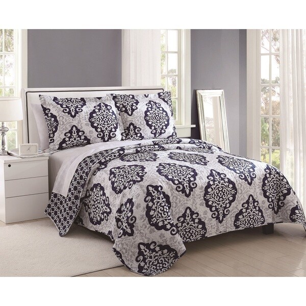 Juliet Reversible Medallion 3-piece Quilt Set