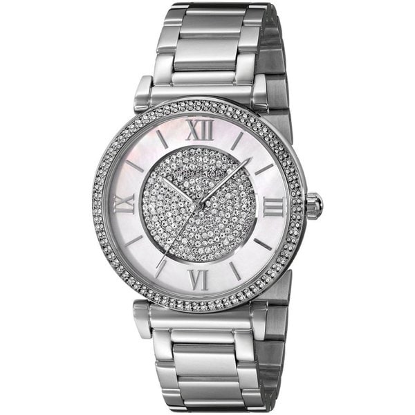 Shop Michael Kors Women's 'Catlin' Crystal Stainless Steel Watch - Free ...