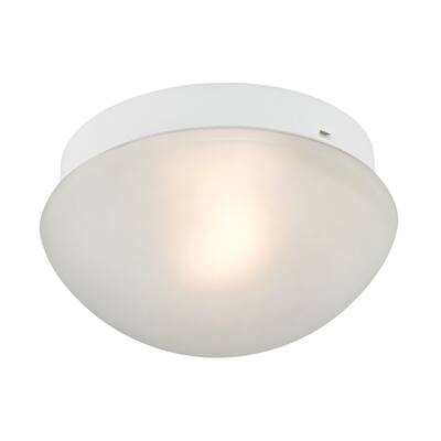 Cornerstone 7-inch White 1-light Mushroom Flush mount