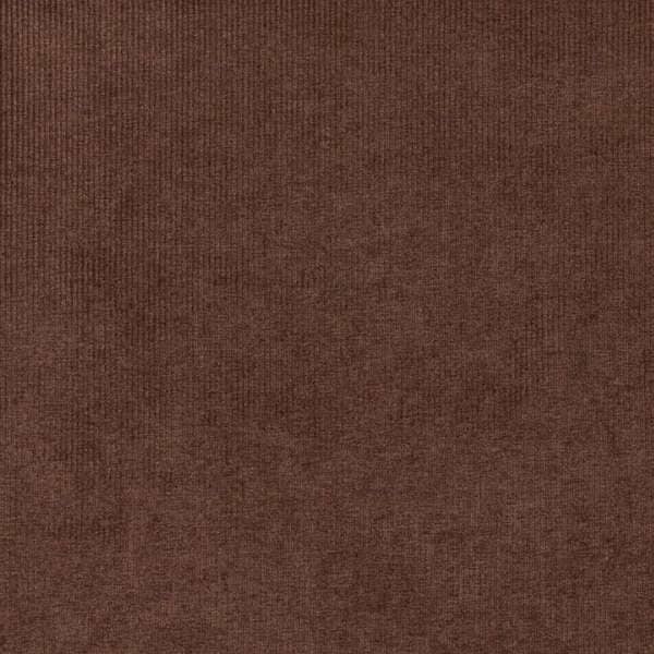 D217 Chocolate Brown, Thin Striped Woven Velvet Upholstery Fabric By
