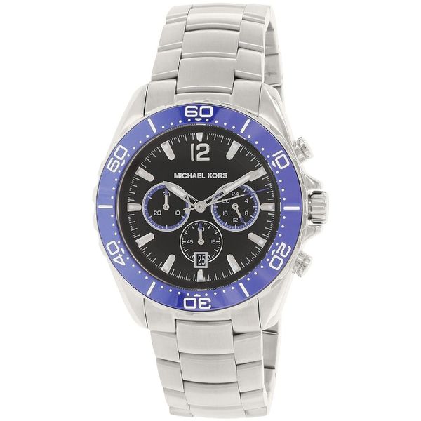 Michael Kors Mens MK8422 Winward Round Silvertone Bracelet Watch