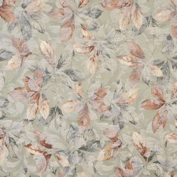 Shop F823 Green Brown White Floral Leaf Jacquard Woven Upholstery ...