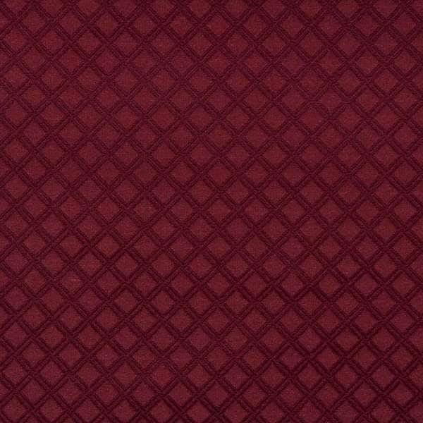 E545 Burgundy Diamond Durable Jacquard Upholstery Grade Fabric (By The