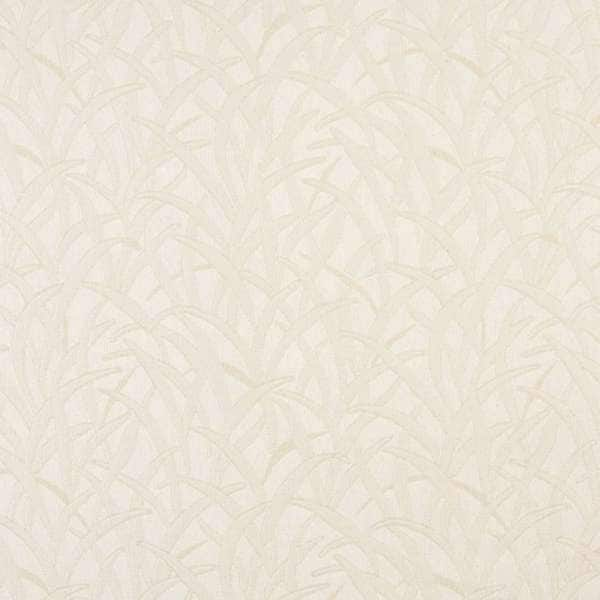 E582 Ivory White Grassy Meadow Jacquard Upholstery Grade Fabric (By