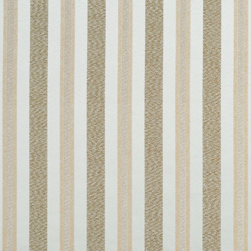 E631 Striped Light Blue Gold Damask Upholstery Drapery Fabric (By The
