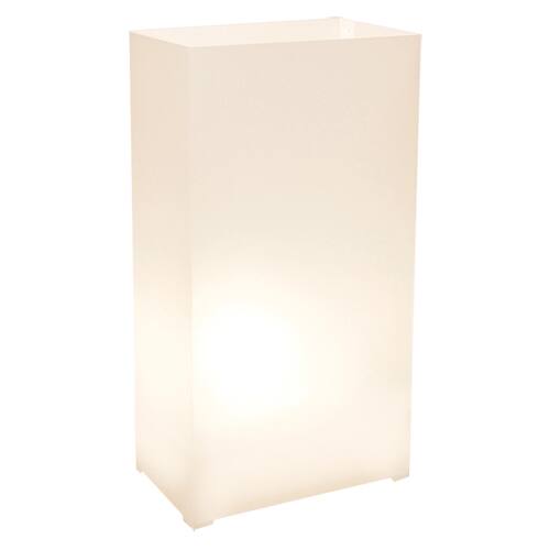 Plastic Luminaria Lanterns - White (Set of 10)