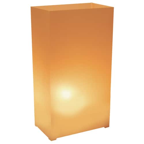 Plastic Luminaria Lanterns - Tan (Set of 10)