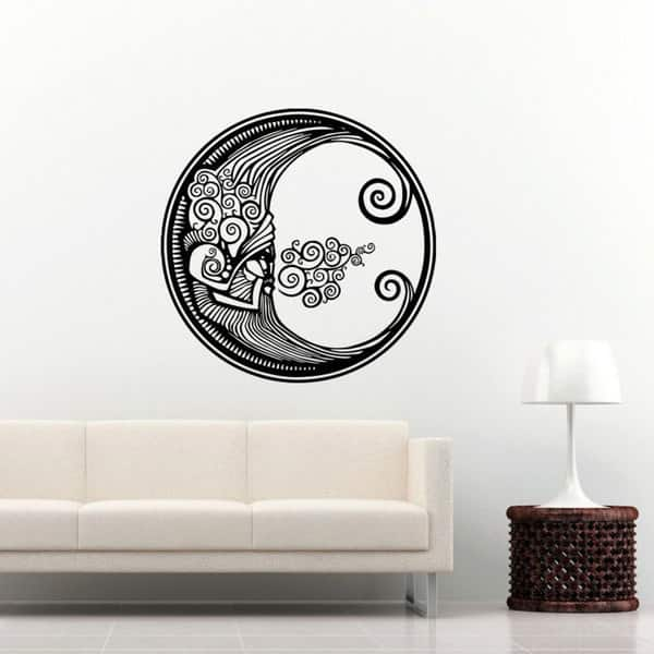 Sun Moon Crescent Dual Ethnical Stars Symbol Vinyl Sticker Wall Art Bed Bath And Beyond 10282621 6277