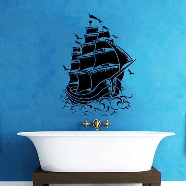 Viking Bathtub Pirate Ship Vintage Kraken Nautical Pirate Ship