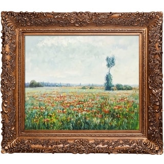 La Pastiche Claude Monet 'The Fields of Poppies' Hand Painted Framed ...