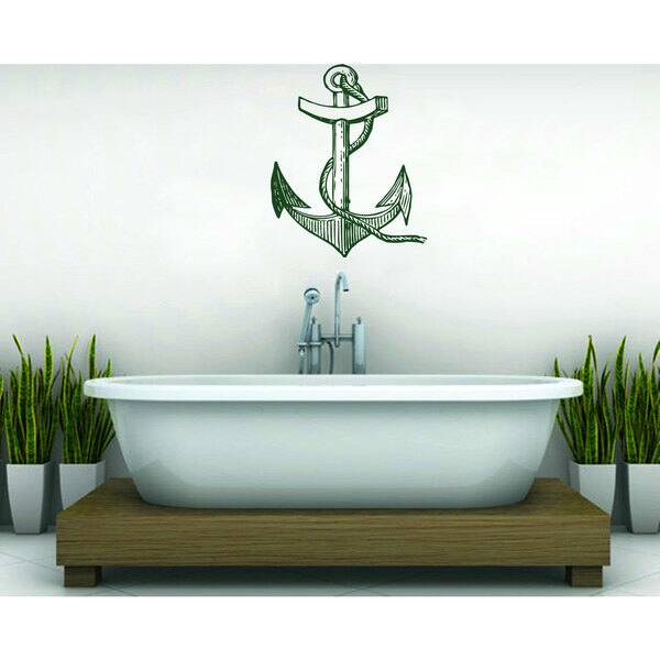 Anchor Nautical Decor Vinyl Sticker Wall Art Overstock 10282859