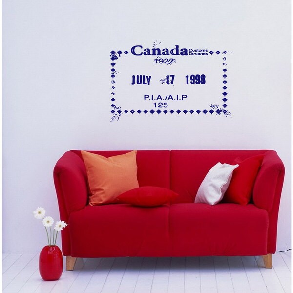 Shop Canada Post Stamp Vinyl Sticker Wall Art Free Shipping On Orders