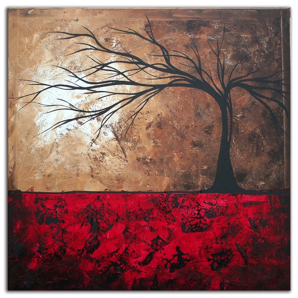 Megan Duncanson Passion Fire Colorful Modern Landscape Painting