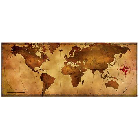 Alan Rodriguez 'Old World Map' Large Rustic World Map Metal Wall Art