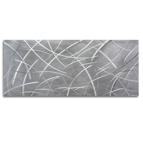 NAY 'Tenuous Composition' Modern Painting Giclee on Metal