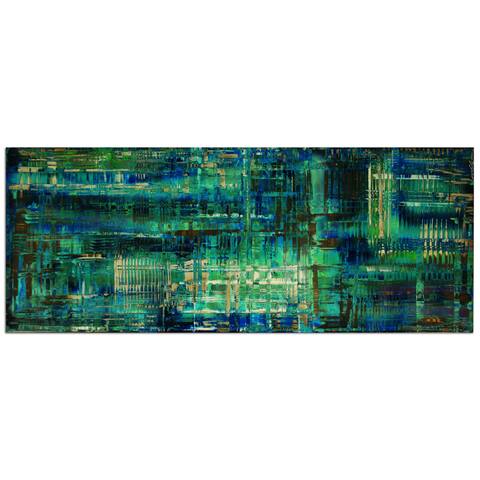 NAY 'Aporia Blue' Colorful Modern Painting Giclée on Metal