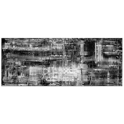 NAY 'Aporia Black & White' Colorful Modern Painting Giclée on Metal