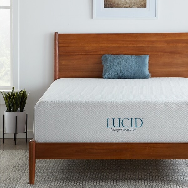LUCID Comfort Collection 14-inch Plush Gel Memory Foam Mattress