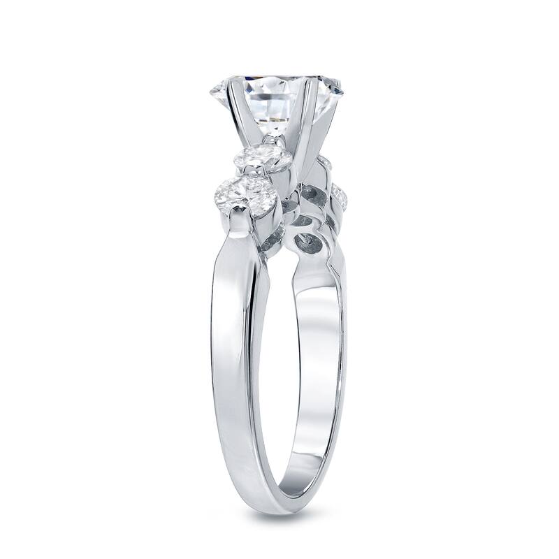 Auriya Round 1 3/4ct TDW 5-Stone Diamond Engagement Ring 14k Gold
