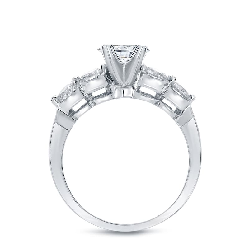 Auriya Round 1 3/4ct TDW 5-Stone Diamond Engagement Ring 14k Gold