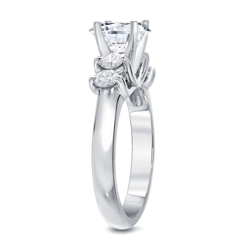Auriya Round 1 3/4ct TDW 5-Stone Diamond Engagement Ring 14k Gold