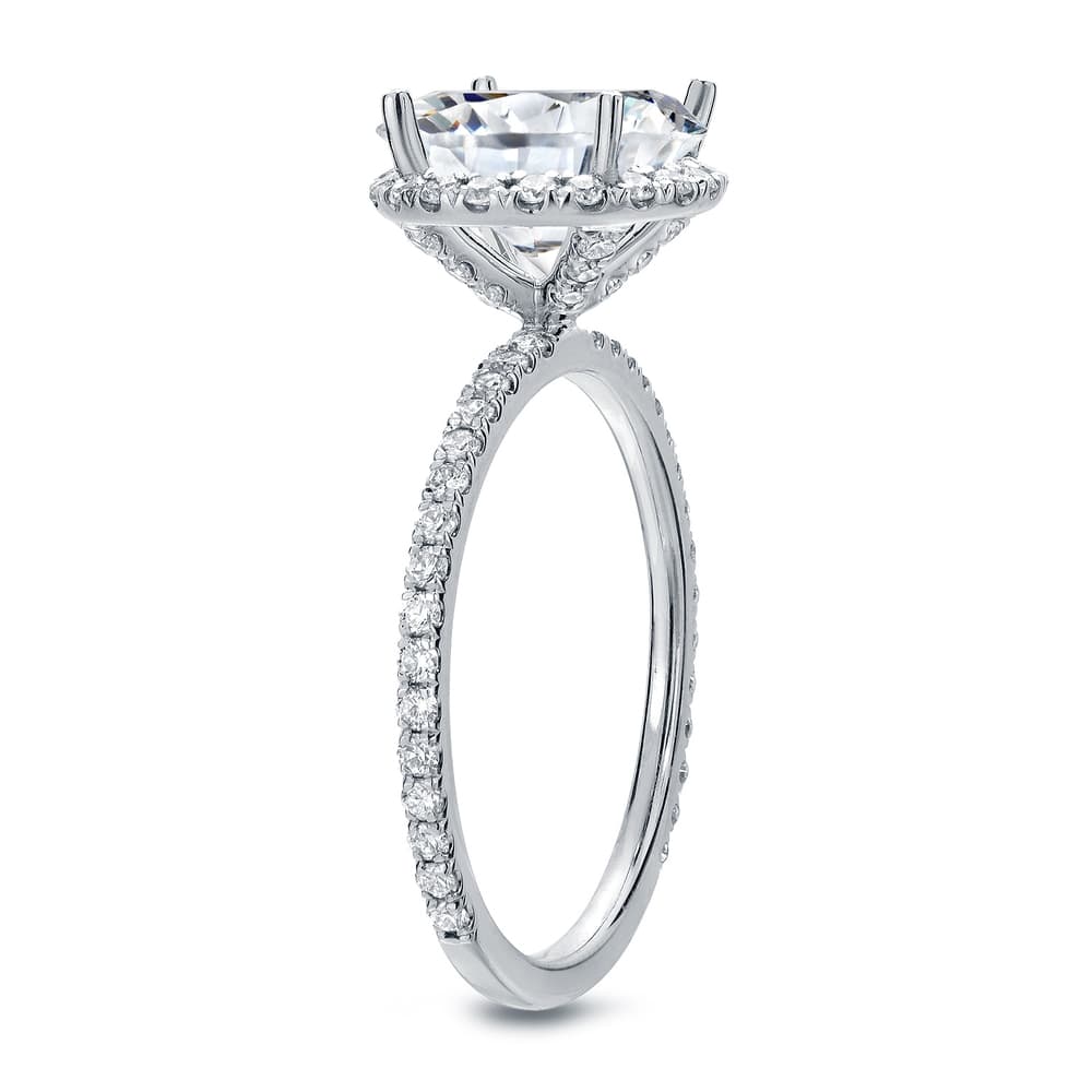 Auriya 18k Gold 2 3/5ctw Round Halo Diamond Engagement Ring Certified