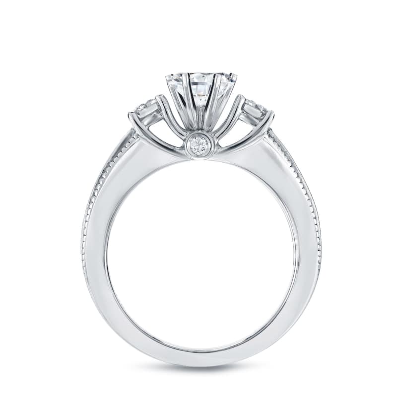 Auriya Vintage 1 1/2ct TDW Round 3-Stone Diamond Engagement Ring 14k Gold