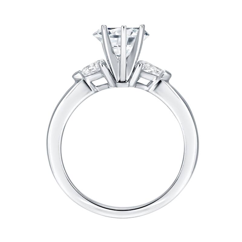 Auriya 14k Gold 1ctw Round 3-Stone Diamond Engagement Ring