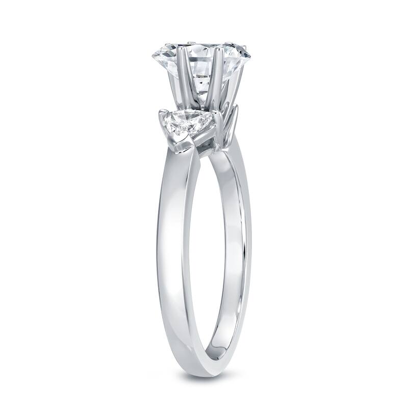 Auriya 14k Gold 1ctw Round 3-Stone Diamond Engagement Ring