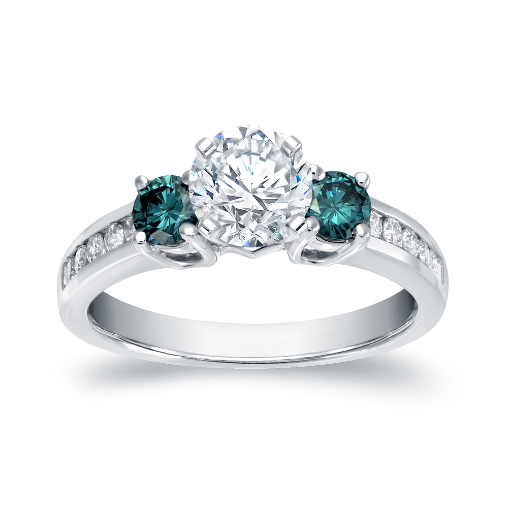 1ct blue diamond ring