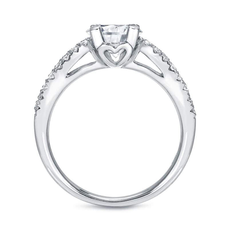 Auriya Modern Split Shank 1 1/4cttw Round Diamond Engagement Ring 14k White Gold