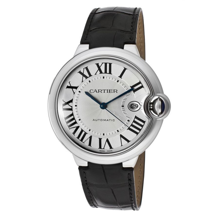 cartier mens leather watch