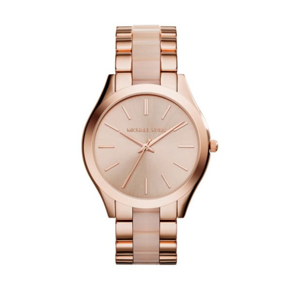 Michael Kors Womens MK4294 Slim Runway Rose Tone Stainless Steel