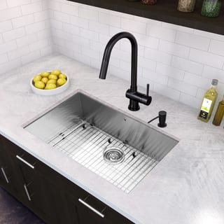 Black Stainless Steel Sink Faucet Sets For Less Vigo All In One 30 Inch Stainless Steel Undermount Kitchen Sink And Gramercy