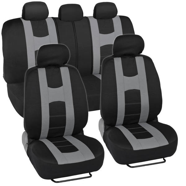 Shop Sporty Racing Style Black and Gray Seat Covers Free Shipping On