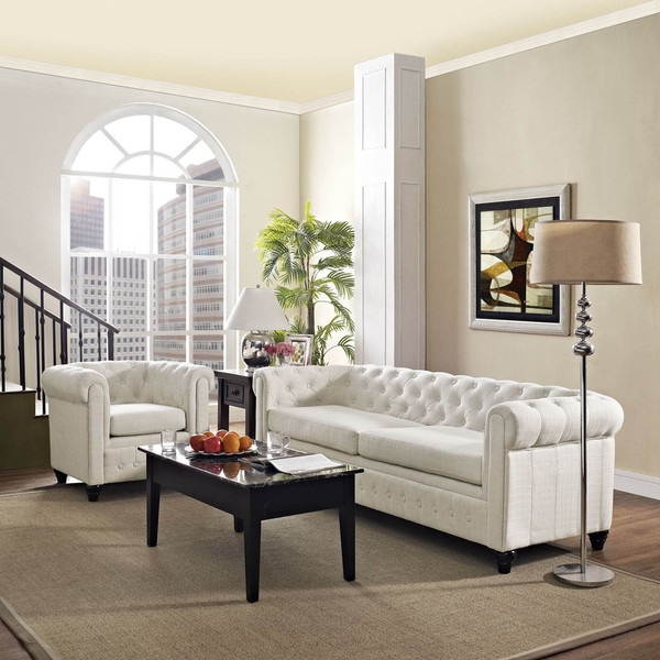 Shop Earl 2piece Fabric Living Room Set  Free Shipping Today  Overstock.com  10283705