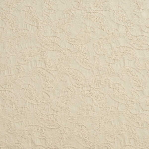 C453 Off White Textured Woven Paisleys Upholstery Fabric by the Yard