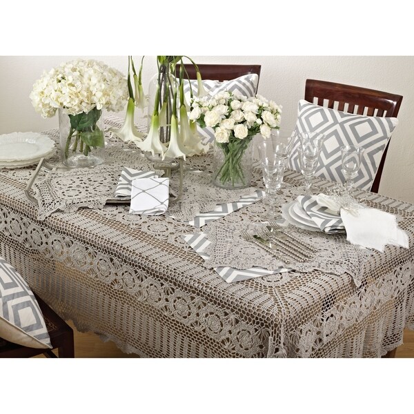 grey lace tablecloth