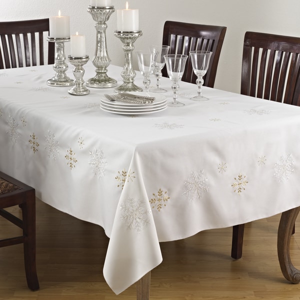 Snowflake Design Tablecloth. Opens flyout.