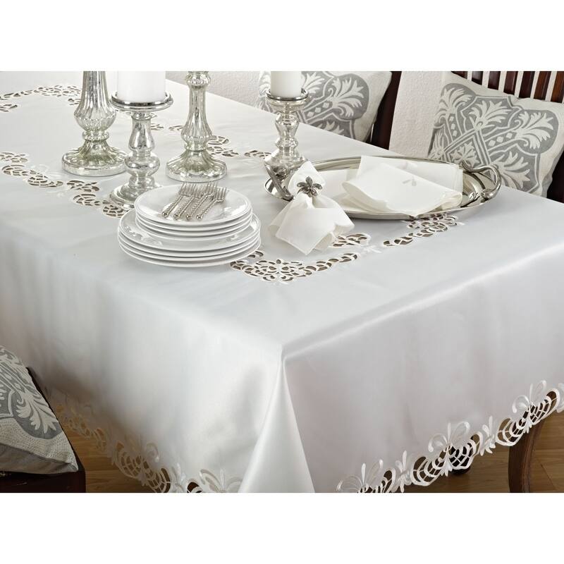 Classic Cutwork Design Tablecloth