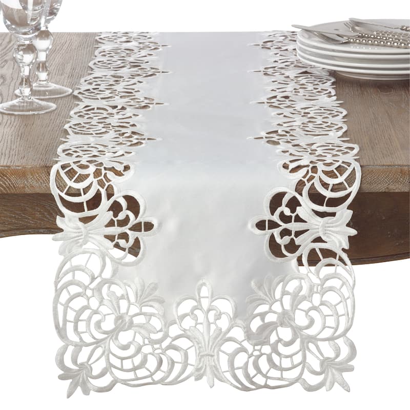 Cutwork Design Runner - Ivory