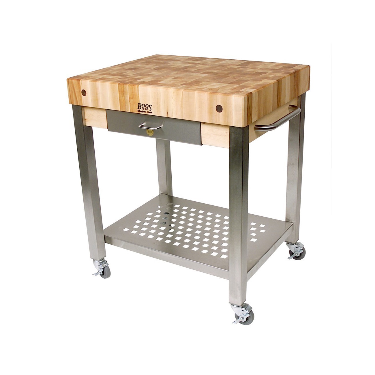 John Boos 30x24 Maple Butcher Block Table and J.A. Henckels 13